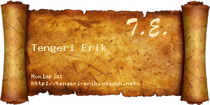 Tengeri Erik névjegykártya