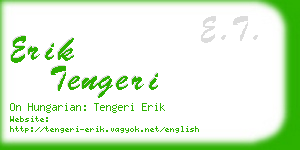 erik tengeri business card